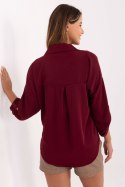 Koszula Damska Model MI-KS-4192.34 Bordo - Rue Paris Rue Paris Koszula Damska Model MI-KS-4192.34 Bordo - Rue Paris Rue Paris