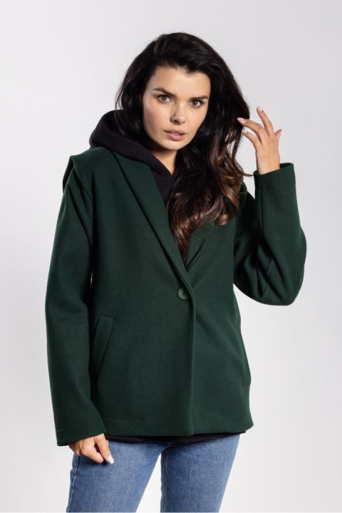 Kurtka Damska Model A752 Bottle Green - awama Awama Kurtka Damska Model A752 Bottle Green - awama Awama