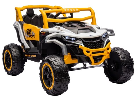 Pojazd na akumulator M1 Biało-Żółty 4x4 LEAN CARS