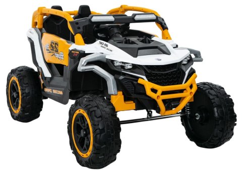 Pojazd na akumulator M3 Żółto-Biały 4x4 LEAN CARS Pojazd na akumulator M3 Żółto-Biały 4x4 LEAN CARS