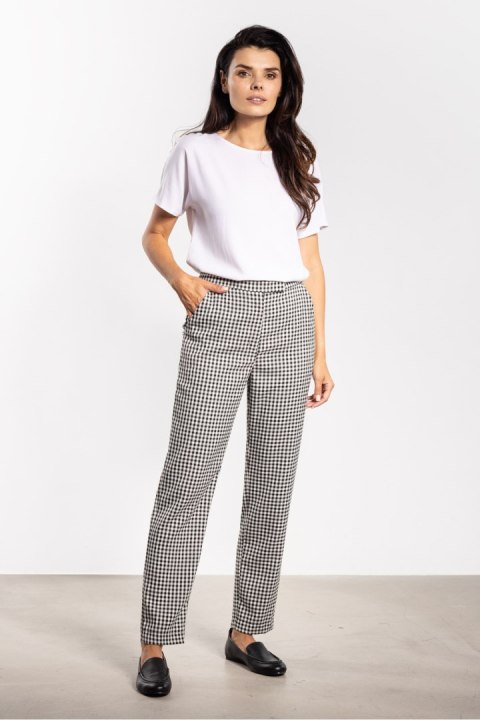 Spodnie Damskie Model A748 White/Black - awama Awama