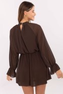 Sukienka Model MI-SK-A1554.26 Brown - Rue Paris Rue Paris Sukienka Model MI-SK-A1554.26 Brown - Rue Paris Rue Paris