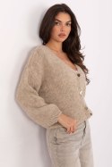 Sweter Damski Model MI-SW-0309.89 Beige - Rue Paris Rue Paris Sweter Damski Model MI-SW-0309.89 Beige - Rue Paris Rue Paris