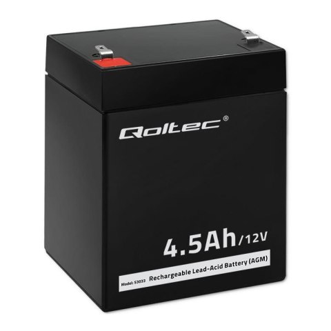 Akumulator AGM Qoltec 12V | 4.5Ah Qoltec Akumulator AGM Qoltec 12V | 4.5Ah Qoltec