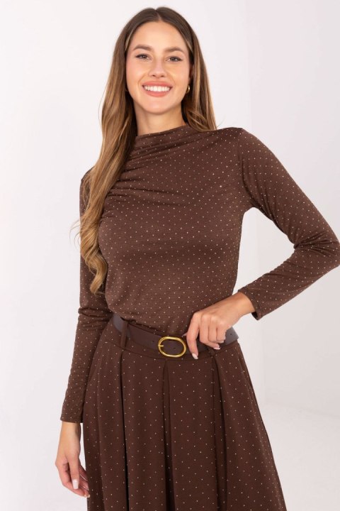 Bluzka Model IT-BZ-15368-1.04 Brown - Rue Paris Rue Paris Bluzka Model IT-BZ-15368-1.04 Brown - Rue Paris Rue Paris
