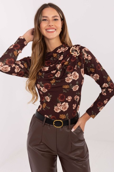 Bluzka Model IT-BZ-20315-1.19P Dark Brown - Rue Paris Rue Paris Bluzka Model IT-BZ-20315-1.19P Dark Brown - Rue Paris Rue Paris