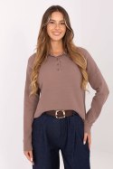 Bluzka Model LK-BZ-510126.00 Dark Beige - Lakerta Lakerta Bluzka Model LK-BZ-510126.00 Dark Beige - Lakerta Lakerta