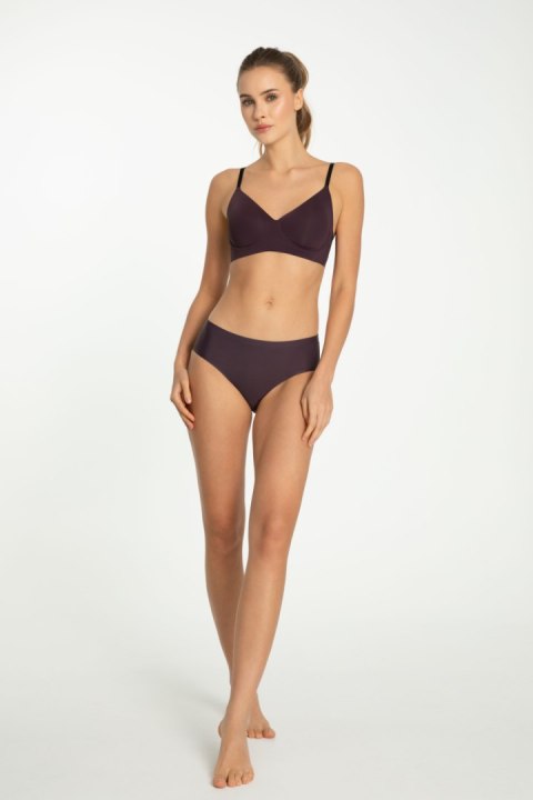 Figi Model Dark Plum Simple Classic Śliwka - Julimex Julimex Figi Model Dark Plum Simple Classic Śliwka - Julimex Julimex