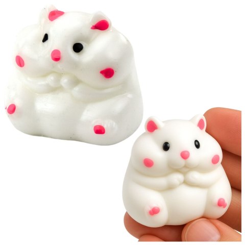 Gniotek Miękki Chomik Sensoryczny Antystersowy Squishy Biały 5cm LEAN TOYS Gniotek Miękki Chomik Sensoryczny Antystersowy Squishy Biały 5cm LEAN TOYS