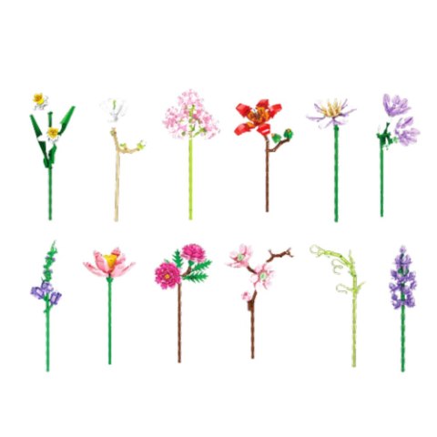 Klocki Konstrukcyjne Pojedynczy Kwiat Dekoracyjny 87-227 el. Stator Klocki Konstrukcyjne Pojedynczy Kwiat Dekoracyjny 87-227 el. Stator