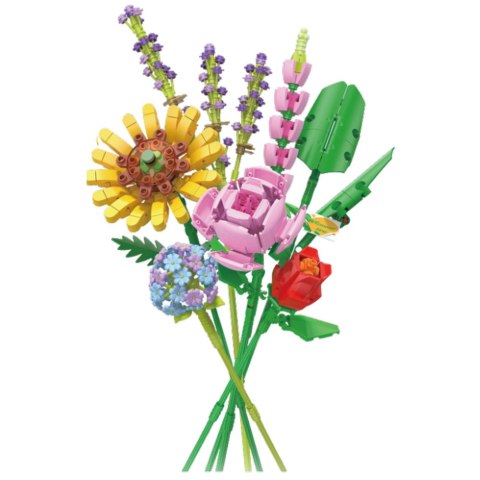 Klocki Konstrukcyjne Bukiet Kwiatów Kompozycja 539 el. LEAN Toys Klocki Konstrukcyjne Bukiet Kwiatów Kompozycja 539 el. LEAN Toys