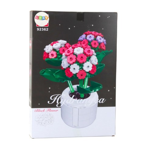 Klocki Konstrukcyjne Różowa Hortensja W Doniczce 342 el. LEAN Toys Klocki Konstrukcyjne Różowa Hortensja W Doniczce 342 el. LEAN Toys