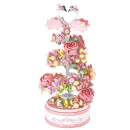 Klocki Konstrukcyjne Kompozycja Kwiatowa Florist Różowa 713 el. LEAN Toys