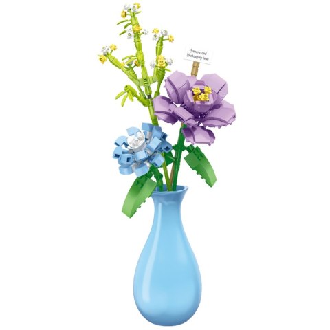 Klocki Konstrukcyjne Kwiaty W Wazonie Bukiet 257 el. LEAN Toys Klocki Konstrukcyjne Kwiaty W Wazonie Bukiet 257 el. LEAN Toys