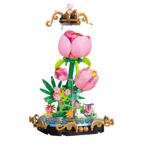 Klocki Konstrukcyjne Wieczna Róża W Kopule Kompozycja 257 el. LEAN Toys Klocki Konstrukcyjne Wieczna Róża W Kopule Kompozycja 257 el. LEAN Toys