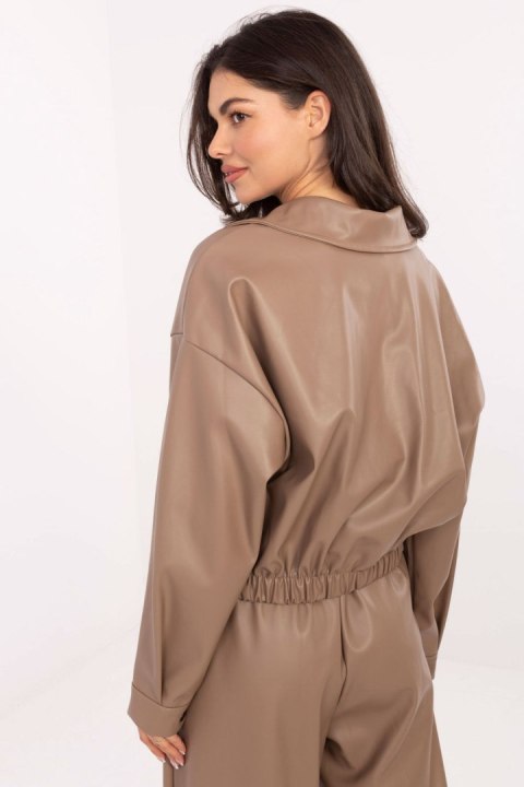 Kurtka Damska Model IT-KR-FL9707.34 Dark Beige - Rue Paris Rue Paris Kurtka Damska Model IT-KR-FL9707.34 Dark Beige - Rue Paris Rue Paris