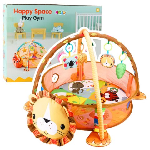 Mata Leżanka Kojec Dla Niemowlaka Basenik Zawieszki Kulki 20 szt 3w1 Lew LEAN Toys Mata Leżanka Kojec Dla Niemowlaka Basenik Zawieszki Kulki 20 szt 3w1 Lew LEAN Toys