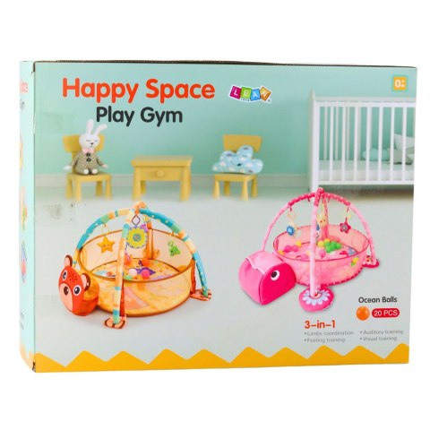 Mata Leżanka Kojec Dla Niemowlaka Basenik Zawieszki Kulki 20 szt 3w1 Lew LEAN Toys Mata Leżanka Kojec Dla Niemowlaka Basenik Zawieszki Kulki 20 szt 3w1 Lew LEAN Toys