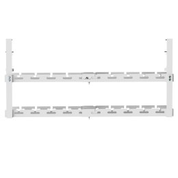 Organizer podbiurkowy na kable Maclean MC-102 W, max. obciążenie 5kg, max. 728mm, 2 poziomy, biały Maclean