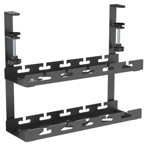 Organizer podbiurkowy na kable Maclean MC-104 B, max. obciążenie 5kg, 2 poziomy, czarny Maclean Organizer podbiurkowy na kable Maclean MC-104 B, max. obciążenie 5kg, 2 poziomy, czarny Maclean