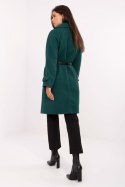 Płaszcz Damski Model IT-PL-FL5712.84 Dark Green - Rue Paris Rue Paris Płaszcz Damski Model IT-PL-FL5712.84 Dark Green - Rue Paris Rue Paris