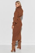 Sukienka Model S105 Brown - Makadamia Makadamia Sukienka Model S105 Brown - Makadamia Makadamia