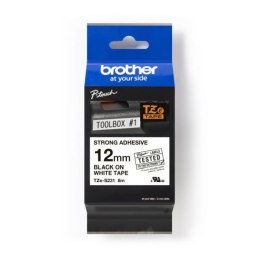 Taśma Brother P-Touch TZe-S231 12mm x 8m (TZES231) - biała, czarny nadruk Brother