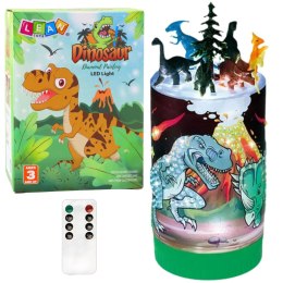 Zestaw Kreatywny Dinozaury W Słoiku Diamenty Lampka Nocna Pilot DIY LEAN Toys