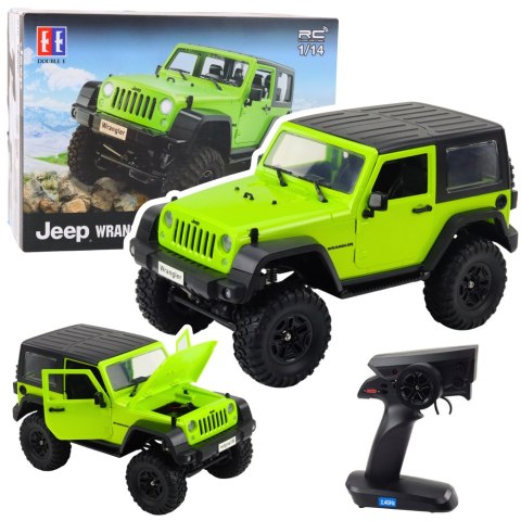 Auto Terenowe Zdalnie Sterowane RC Jeep Wrangler Rock Crawler Zielony 1:14 Double E Auto Terenowe Zdalnie Sterowane RC Jeep Wrangler Rock Crawler Zielony 1:14 Double E