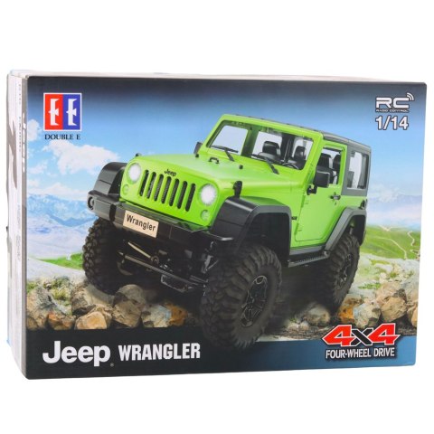 Auto Terenowe Zdalnie Sterowane RC Jeep Wrangler Rock Crawler Zielony 1:14 Double E Auto Terenowe Zdalnie Sterowane RC Jeep Wrangler Rock Crawler Zielony 1:14 Double E
