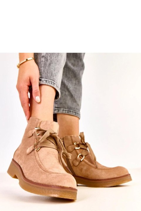 Botki Model Katrins A8226 Beige - Solea Solea Botki Model Katrins A8226 Beige - Solea Solea