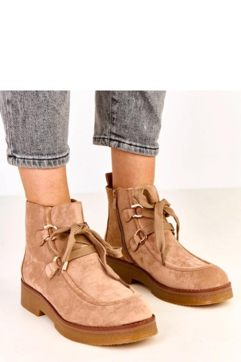 Botki Model Katrins A8226 Beige - Solea Solea Botki Model Katrins A8226 Beige - Solea Solea
