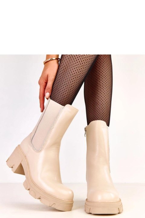 Botki Model Rimina K322 Beige - Solea Solea Botki Model Rimina K322 Beige - Solea Solea