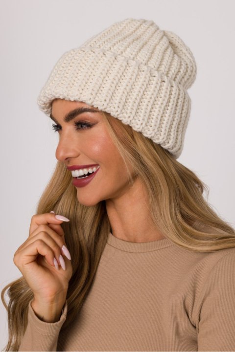 Czapka Damska Model MOE895 Ecru - Moe Moe Czapka Damska Model MOE895 Ecru - Moe Moe