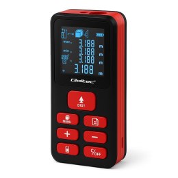Dalmierz Qoltec laserowy z poziomicą | podświetlany LCD | 120m Qoltec