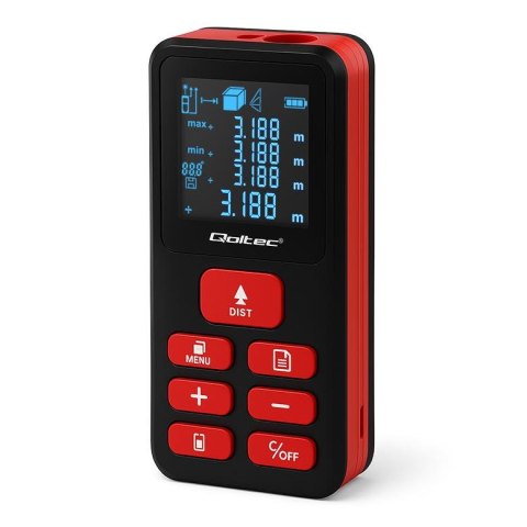 Dalmierz Qoltec laserowy z poziomicą | podświetlany LCD | 120m Qoltec Dalmierz Qoltec laserowy z poziomicą | podświetlany LCD | 120m Qoltec