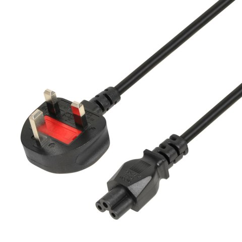Kabel zasilający 1,8m, iBOX IKZ2UK (koniczynka) wtyczka odlewany UK, IEC320 C5, VDE, 13A IBOX Kabel zasilający 1,8m, iBOX IKZ2UK (koniczynka) wtyczka odlewany UK, IEC320 C5, VDE, 13A IBOX