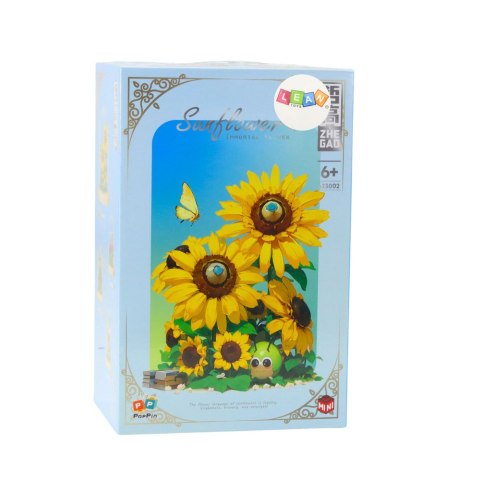 Klocki Konstrukcyjne Kwiaty Słoneczniki W Kopule 633 el. LEAN Toys Klocki Konstrukcyjne Kwiaty Słoneczniki W Kopule 633 el. LEAN Toys