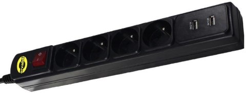 Listwa zasilająca przeciwprzepięciowa ORVALDI ORV-4PL 2x USB 2.0 ORVALDI Listwa zasilająca przeciwprzepięciowa ORVALDI ORV-4PL 2x USB 2.0 ORVALDI