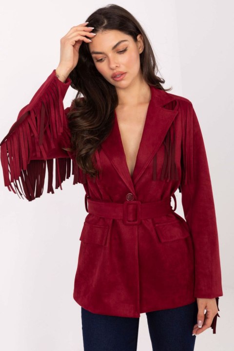 Marynarka Model IT-PL-5792.33 Bordo - Rue Paris Rue Paris Marynarka Model IT-PL-5792.33 Bordo - Rue Paris Rue Paris