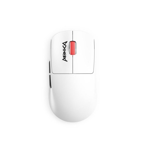 Mysz bezprzewodowa Monka PRIME optyczna 26000dpi 2.4 GHz + Bluetooth biała AKUMULATOR 6 przycisków gaming PixArt PAW3395 Kailh MONKA Mysz bezprzewodowa Monka PRIME optyczna 26000dpi 2.4 GHz + Bluetooth biała AKUMULATOR 6 przycisków gaming PixArt PAW3395 Kailh MONKA