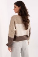 Sweter Damski Model MI-SW-0903.87 Beige - Rue Paris Rue Paris Sweter Damski Model MI-SW-0903.87 Beige - Rue Paris Rue Paris
