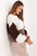 Sweter Damski Model MI-SW-3181.22 Brown - Rue Paris Rue Paris Sweter Damski Model MI-SW-3181.22 Brown - Rue Paris Rue Paris