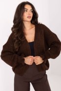 Sweter Kardigan Model MI-SW-0904.82 Dark Brown - Rue Paris Rue Paris Sweter Kardigan Model MI-SW-0904.82 Dark Brown - Rue Paris Rue Paris
