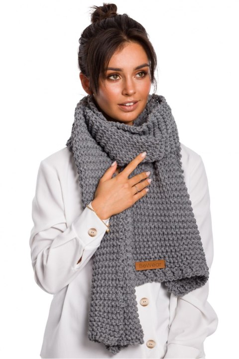 Szalik Model BK041 Grey - BE Knit BE Knit Szalik Model BK041 Grey - BE Knit BE Knit