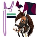 Zestaw Skippi - Hobby Horse Gniado - srokaty - Derka fuksja -Kantar lawenda Zestaw Skippi - Hobby Horse Gniado - srokaty - Derka fuksja -Kantar lawenda