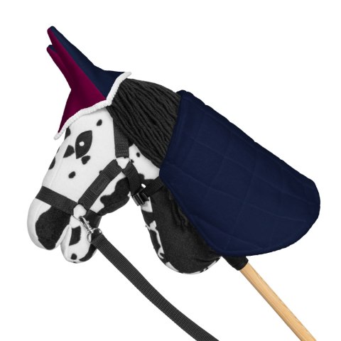 Zestaw Skippi - Hobby Horse Karo - srokaty - Derka fuksja i granat Zestaw Skippi - Hobby Horse Karo - srokaty - Derka fuksja i granat
