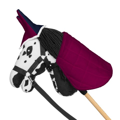 Zestaw Skippi - Hobby Horse Karo - srokaty - Derka fuksja i granat Zestaw Skippi - Hobby Horse Karo - srokaty - Derka fuksja i granat