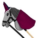 Zestaw Skippi - Hobby Horse Szary - Derka i nauszniki - fuksja i granat Zestaw Skippi - Hobby Horse Szary - Derka i nauszniki - fuksja i granat