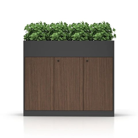 ANGEL Kwietnik biurowy z szafką Loft Work Dark 120cm ANGEL ANGEL Kwietnik biurowy z szafką Loft Work Dark 120cm ANGEL